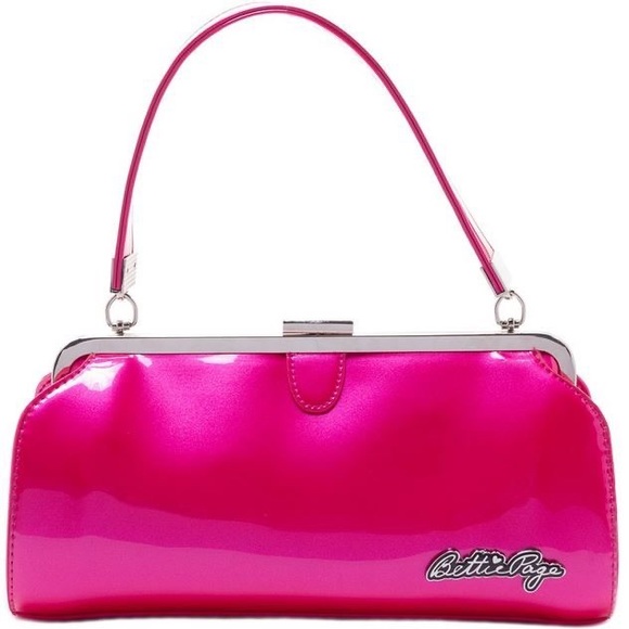 Bettie Page Handbags - Bright Pink Bettie Page Retro Handbag